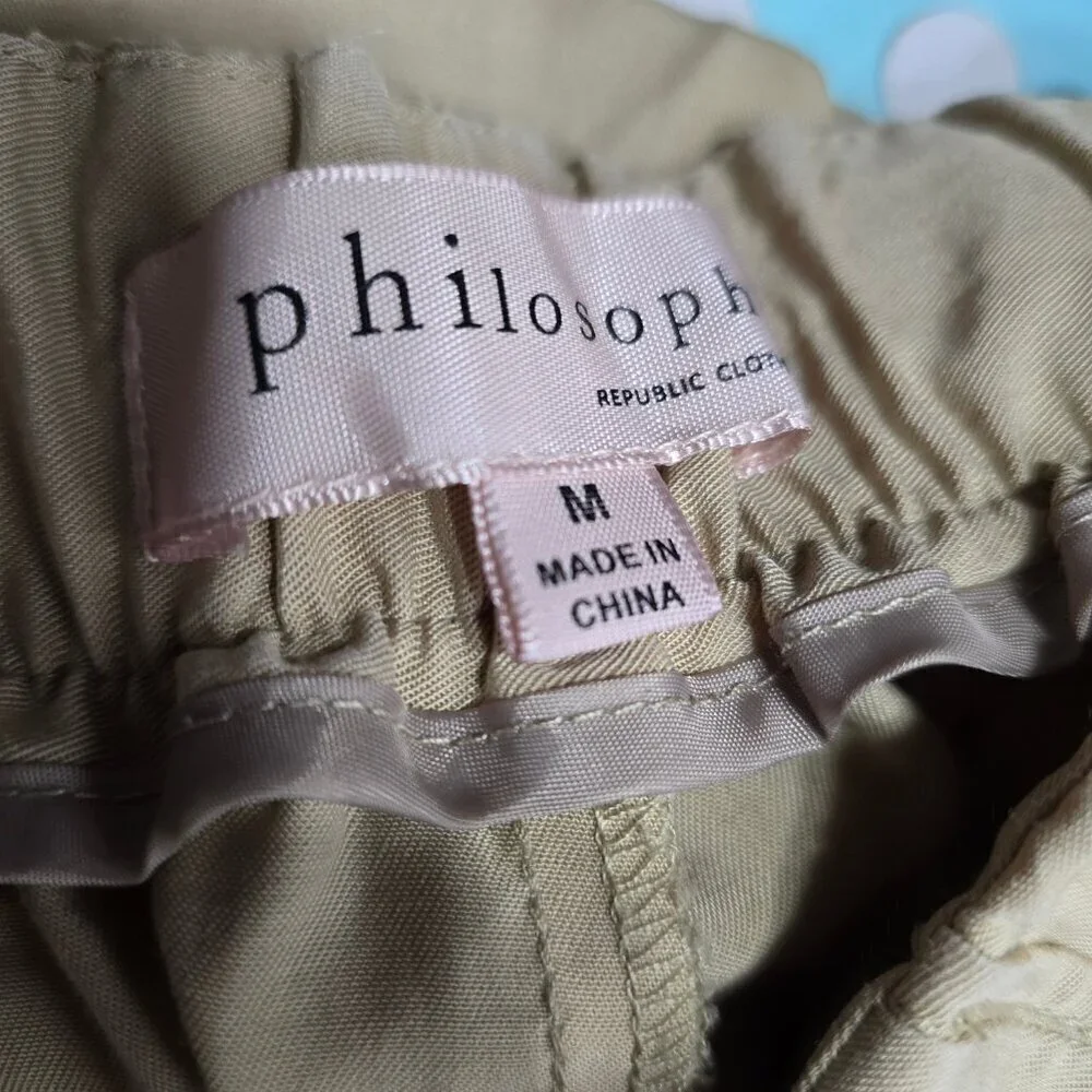 Women's Super Wide Leg Khaki Trouser Pants Philosophy - Picture 9 of 10